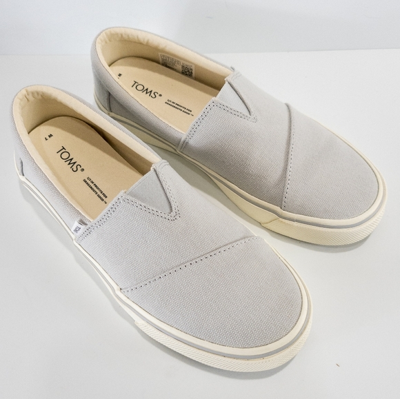 TOMS Alpargata Fenix Slip on Grey Washed Canvas Sneakers -7 - Picture 4 of 6